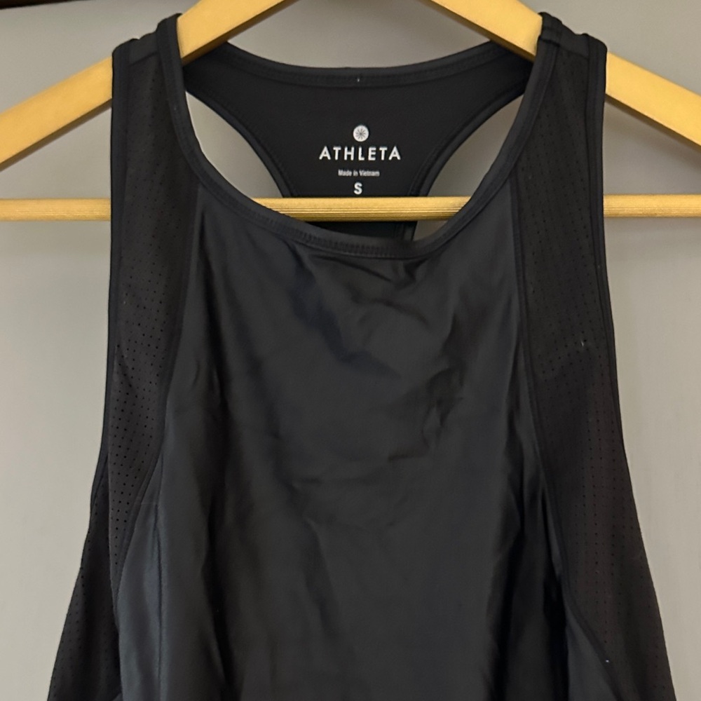 Athleta Black Racerback Tank Top Athletic Workout Sleeveless Performance Active - Picture 3 of 9